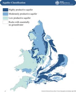 groundwater resource location map British Geological Society