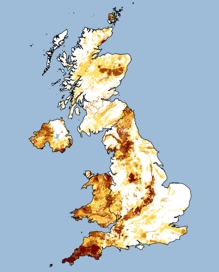 UK radon map